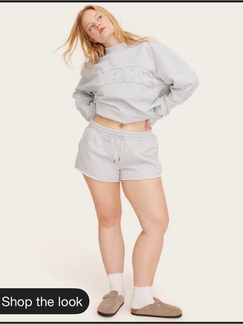 Sold out!! NWT Parke Women's Light Gray Knit Lounge Shorts size medium